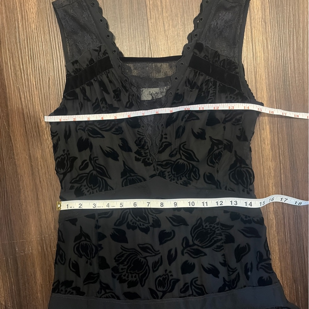 Coach Black Floral lace and velvet Maxi Dress - Picture 11 of 17